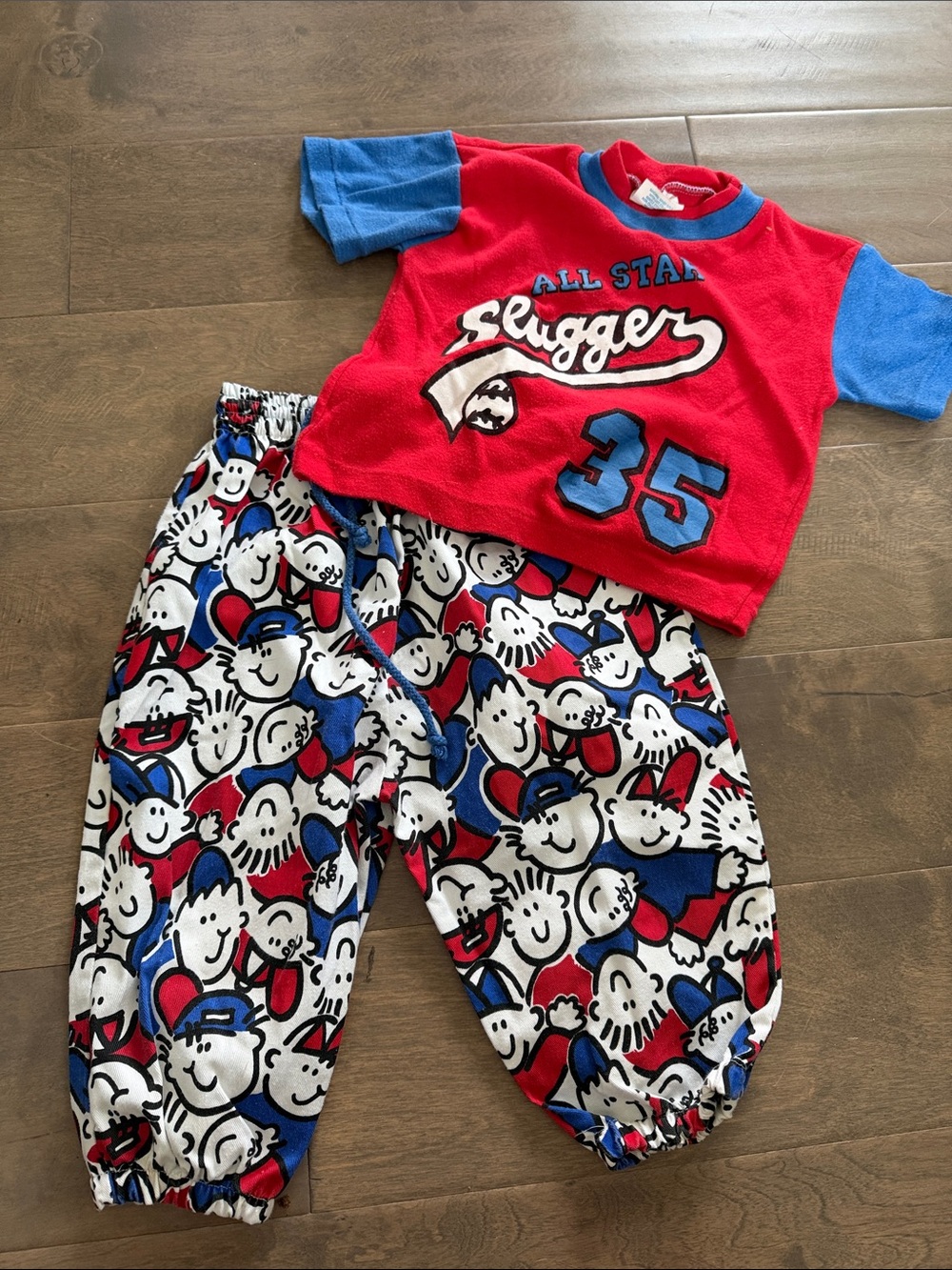 Vintage All Star Slugger Red & Blue Two-Piece Set